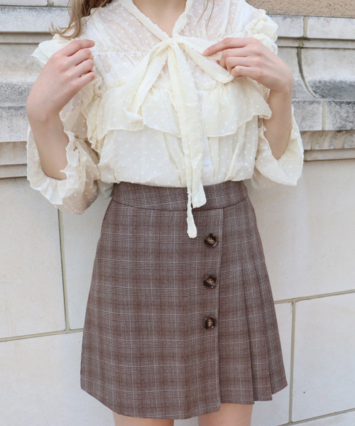 Crea titty&Co. PETIT(クレアティティーアンドコープチ)の「【Crea titty&Co.PETIT】Crea ボウタイフリルトップス(シャツ/ブラウス・レディース・オフホワイト/ベージュ・FREE)」の7枚目の写真