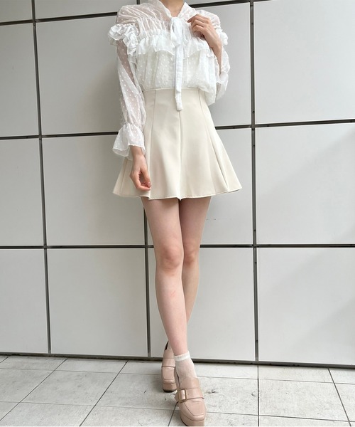 Crea titty&Co. PETIT(クレアティティーアンドコープチ)の「【Crea titty&Co.PETIT】Crea ボウタイフリルトップス(シャツ/ブラウス・レディース・オフホワイト/ベージュ・FREE)」の11枚目の写真