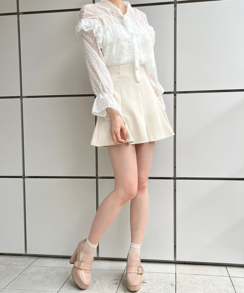 Crea titty&Co. PETIT(クレアティティーアンドコープチ)の「【Crea titty&Co.PETIT】Crea ボウタイフリルトップス(シャツ/ブラウス・レディース・オフホワイト/ベージュ・FREE)」の12枚目の写真