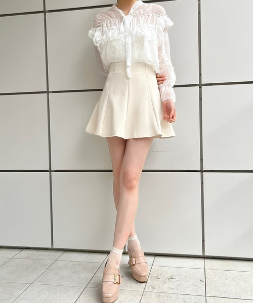 Crea titty&Co. PETIT(クレアティティーアンドコープチ)の「【Crea titty&Co.PETIT】Crea ボウタイフリルトップス(シャツ/ブラウス・レディース・オフホワイト/ベージュ・FREE)」の13枚目の写真