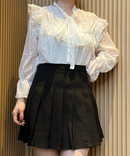 Crea titty&Co. PETIT(クレアティティーアンドコープチ)の「【Crea titty&Co.PETIT】Crea ボウタイフリルトップス(シャツ/ブラウス・レディース・オフホワイト/ベージュ・FREE)」の16枚目の写真