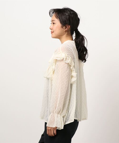 Crea titty&Co. PETIT(クレアティティーアンドコープチ)の「【Crea titty&Co.PETIT】Crea ボウタイフリルトップス(シャツ/ブラウス・レディース・オフホワイト/ベージュ・FREE)」の19枚目の写真