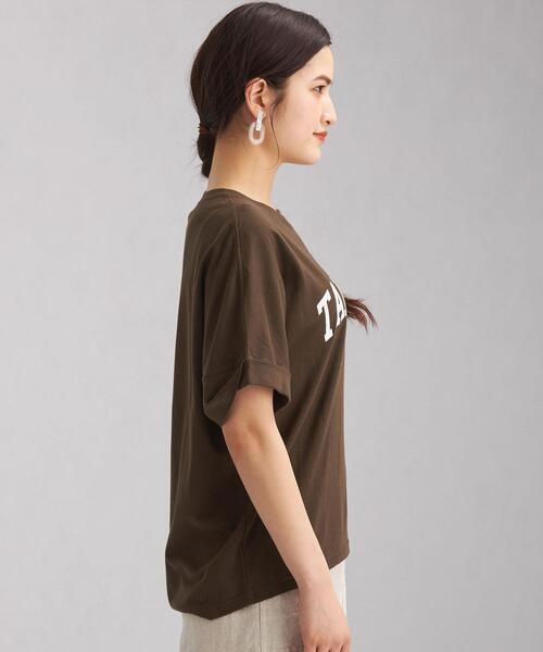 green label relaxing（グリーンレーベルリラクシング）の「[ Tanacana (タナカーナ) ] SC ロゴ プリント ショートスリーブ Tシャツ（Tシャツ/カットソー・レディース・ホワイト/ダークブラウン/ダークグレー・FREE）」の9枚目の写真