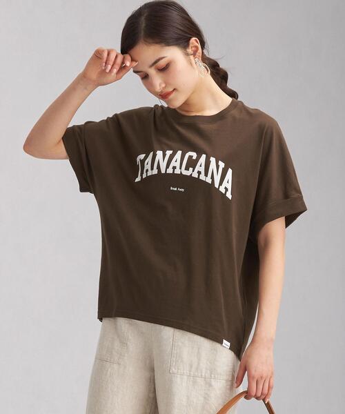 green label relaxing（グリーンレーベルリラクシング）の「[ Tanacana (タナカーナ) ] SC ロゴ プリント ショートスリーブ Tシャツ（Tシャツ/カットソー・レディース・ホワイト/ダークブラウン/ダークグレー・FREE）」の7枚目の写真