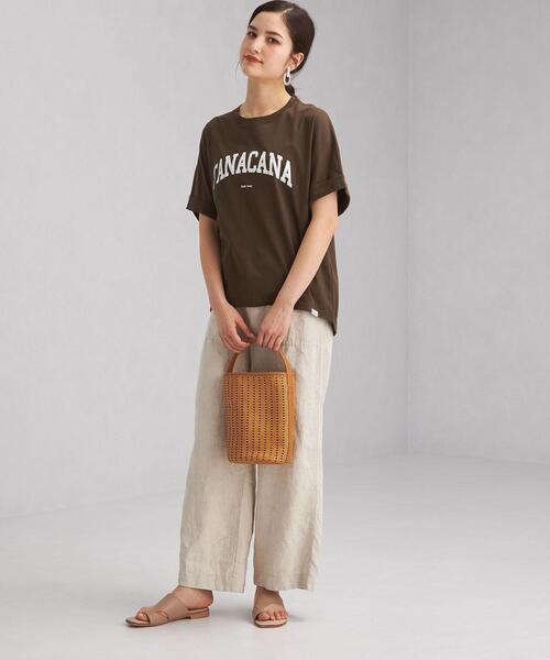 green label relaxing（グリーンレーベルリラクシング）の「[ Tanacana (タナカーナ) ] SC ロゴ プリント ショートスリーブ Tシャツ（Tシャツ/カットソー・レディース・ホワイト/ダークブラウン/ダークグレー・FREE）」の22枚目の写真