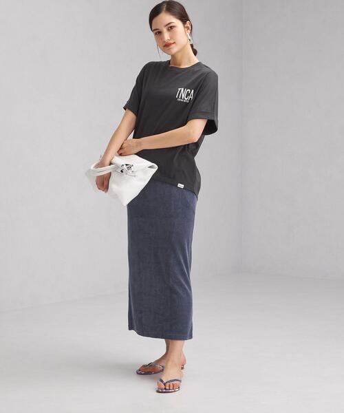 green label relaxing（グリーンレーベルリラクシング）の「[ Tanacana (タナカーナ) ] SC ロゴ プリント ショートスリーブ Tシャツ（Tシャツ/カットソー・レディース・ホワイト/ダークブラウン/ダークグレー・FREE）」の16枚目の写真