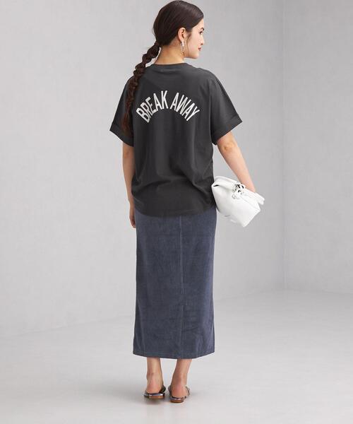 green label relaxing（グリーンレーベルリラクシング）の「[ Tanacana (タナカーナ) ] SC ロゴ プリント ショートスリーブ Tシャツ（Tシャツ/カットソー・レディース・ホワイト/ダークブラウン/ダークグレー・FREE）」の5枚目の写真