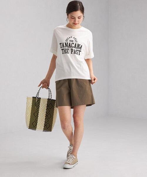green label relaxing（グリーンレーベルリラクシング）の「[ Tanacana (タナカーナ) ] SC ロゴ プリント ショートスリーブ Tシャツ（Tシャツ/カットソー・レディース・ホワイト/ダークブラウン/ダークグレー・FREE）」の11枚目の写真
