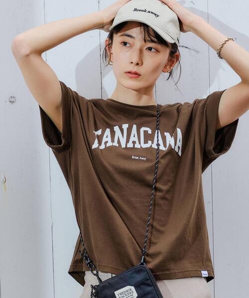 green label relaxing（グリーンレーベルリラクシング）の「[ Tanacana (タナカーナ) ] SC ロゴ プリント ショートスリーブ Tシャツ（Tシャツ/カットソー・レディース・ホワイト/ダークブラウン/ダークグレー・FREE）」の6枚目の写真