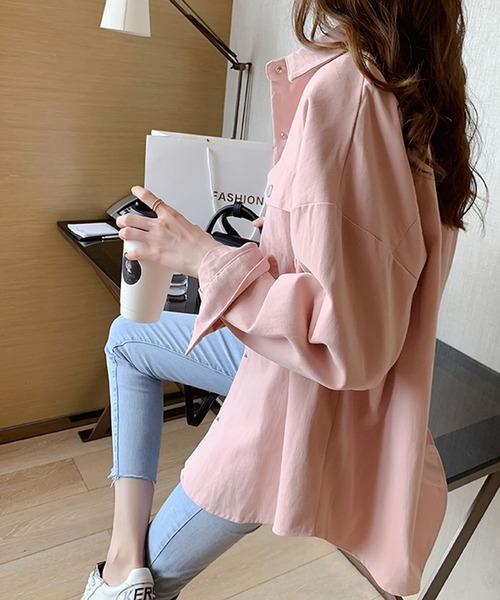 Girly Doll(ガーリードール)の「ボリュームスリーブカラーシャツ(シャツ/ブラウス・レディース・ホワイト/グレー/ピンク/ブラック/ベージュ/カーキ・FREE)」の19枚目の写真