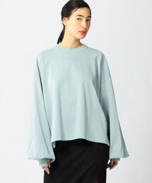 EDITION | 【WEB限定】32/2 COTTON SIRO ギャザースリーブカットソー(Tシャツ/カットソー)