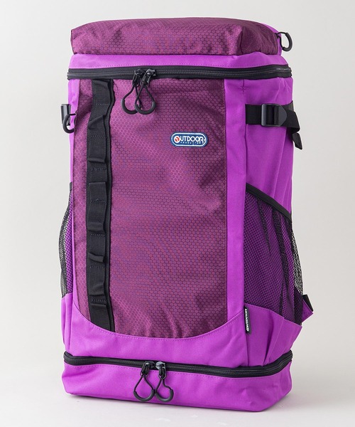 OUTDOOR PRODUCTS(アウトドアプロダクツ)の「【OUTDOOR PRODUCTS】リップルヒルトップデイバッグ 22439836 同色ブランドロゴバックパック(バックパック/リュック・メンズ・スミクロ/ネイビー/ブルー/グレー/パープル/ブラック・FREE)」の1枚目の写真