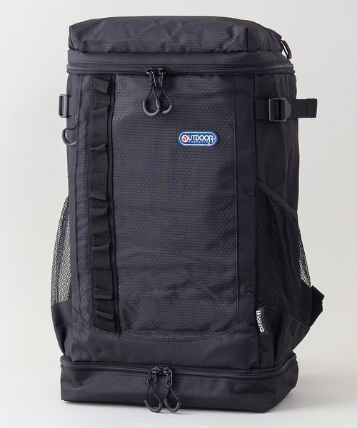 OUTDOOR PRODUCTS(アウトドアプロダクツ)の「【OUTDOOR PRODUCTS】リップルヒルトップデイバッグ 22439836 同色ブランドロゴバックパック(バックパック/リュック・メンズ・スミクロ/ネイビー/ブルー/グレー/パープル/ブラック・FREE)」の2枚目の写真