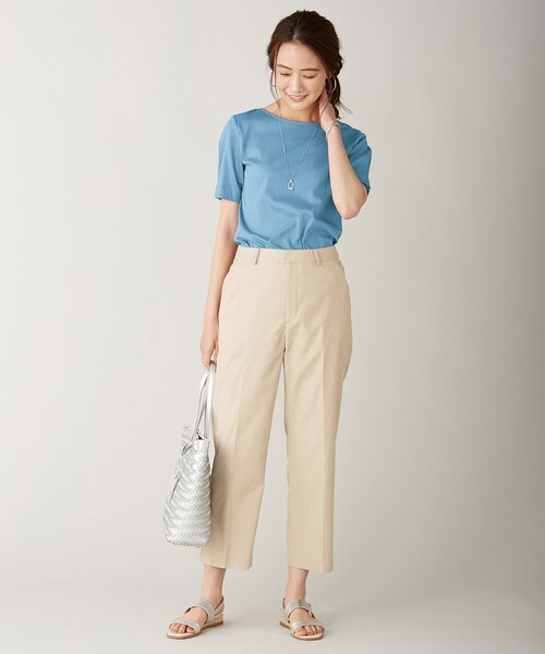 J.PRESS（ジェイプレス）の「【イージーケア】洗えるトリアセテートスラブ麻混ツイル パンツ（その他パンツ・レディース・ベージュ系/カーキ系・11/9/7/13）」の15枚目の写真