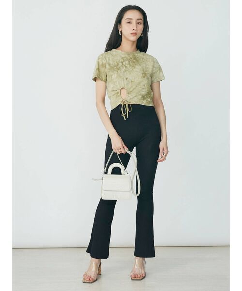 EVRIS（エヴリス）の「ドロストヘムショートTEE（Tシャツ/カットソー・レディース・カーキ/ブルー・FREE）」の5枚目の写真