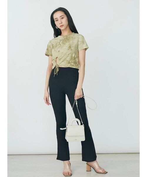 EVRIS（エヴリス）の「ドロストヘムショートTEE（Tシャツ/カットソー・レディース・カーキ/ブルー・FREE）」の6枚目の写真