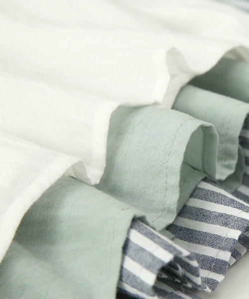 and it_（アンドイット）の「エミュラル emural フリル付6分袖コットンブラウス（シャツ/ブラウス・レディース・ブラック/ライトピンク/アイボリー/ライトグレー/サックスブルー/ストライプ/グレイッシュブルー・M-L）」の22枚目の写真