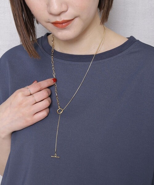 FREAK'S STORE（フリークスストア）の「【WEB限定】Y字ロングネックレス（ネックレス・レディース・シルバー/ゴールド・ﾌﾘ-）」の6枚目の写真