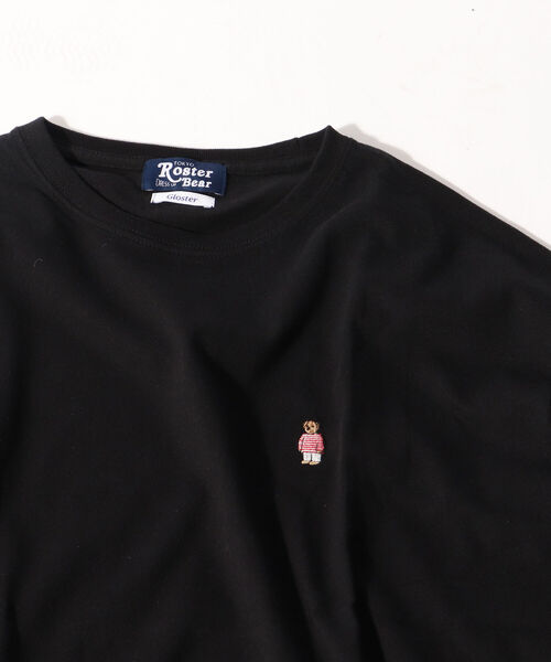 GLOSTER（グロスター）の「【ROSTER BEAR / ロスターベア】【WEB限定カラーあり】別注ワンポイント刺しゅうTシャツ（Tシャツ/カットソー・メンズ・ホワイト/ブラック/ベージュ/オリーブ/ネイビー/グレー・M/L）」の3枚目の写真