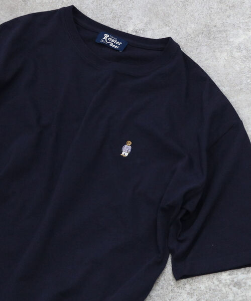 GLOSTER（グロスター）の「【ROSTER BEAR / ロスターベア】【WEB限定カラーあり】別注ワンポイント刺しゅうTシャツ（Tシャツ/カットソー・メンズ・ホワイト/ブラック/ベージュ/オリーブ/ネイビー/グレー・M/L）」の15枚目の写真