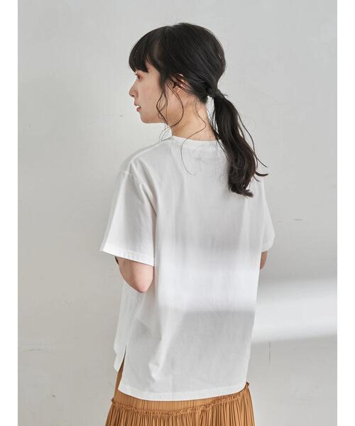 earth music&ecology（アースミュージックアンドエコロジー）の「Take time to smell BOX Tシャツ ＊（Tシャツ/カットソー・レディース・グレイッシュベージュ/チャコールグレー/オフホワイト・FREE）」の11枚目の写真