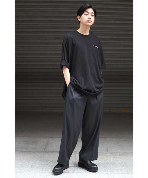 CREARE -LINO-（クレアーレリノ）の「オーバーサイズ ムーンプリントロゴTEE<ユニセックス>（Tシャツ/カットソー・メンズ・ブラック/ホワイト/ブルー/チャコールグレー・FREE）」の15枚目の写真