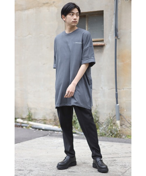 CREARE -LINO-（クレアーレリノ）の「オーバーサイズ ムーンプリントロゴTEE<ユニセックス>（Tシャツ/カットソー・メンズ・ブラック/ホワイト/ブルー/チャコールグレー・FREE）」の12枚目の写真