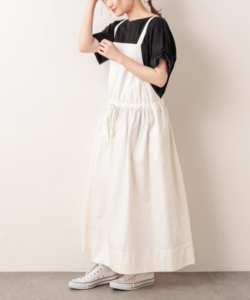 PUAL CE CIN(ピュアルセシン)の「綿麻/コットンリネン ツイルジャンパースカート(サロペット/オーバーオール・レディース・アイボリー/スミクロ/ベージュ・FREE)」の20枚目の写真