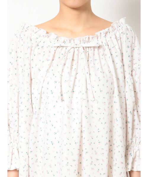 merry jenny（メリージェニー）の「floral サーマルギャザーチュニック（Tシャツ/カットソー・レディース・ベージュ/オフホワイト・FREE）」の21枚目の写真