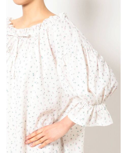 merry jenny（メリージェニー）の「floral サーマルギャザーチュニック（Tシャツ/カットソー・レディース・ベージュ/オフホワイト・FREE）」の22枚目の写真