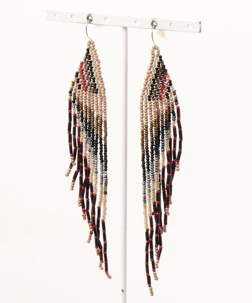 ビーズフリンジピアス ピアス 両耳用 Three Four Time スリーフォータイム のファッション通販 Zozotown