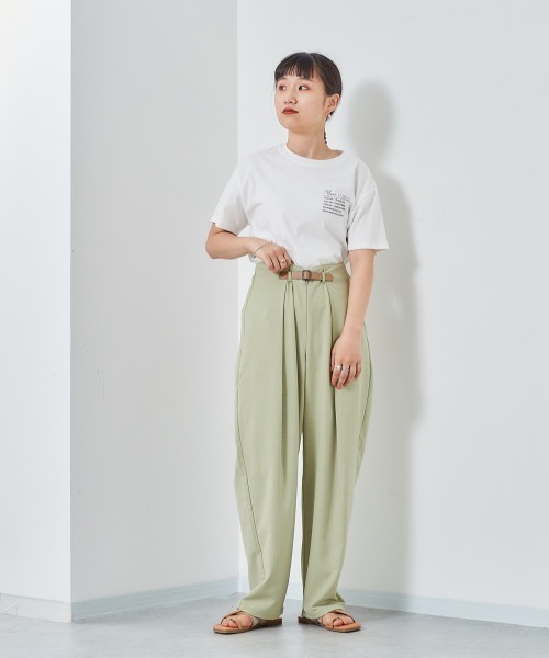 cepo(セポ)の「フロントベルト シャンブレータックパンツ(その他パンツ・レディース・パープル/グリーン/ネイビー・M/S)」の4枚目の写真