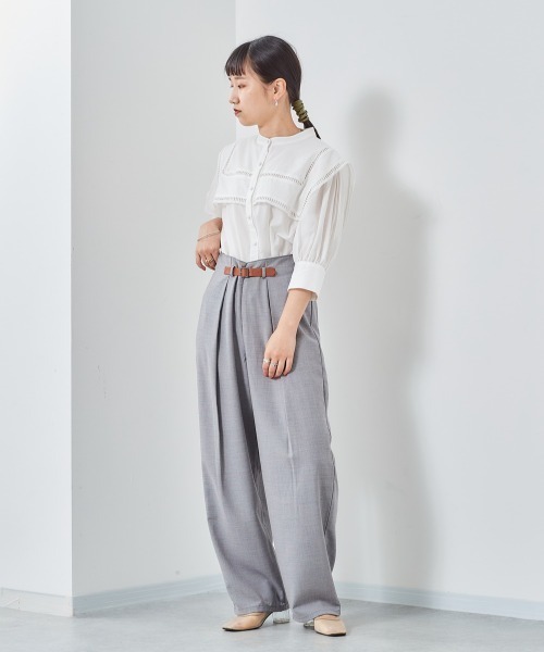 cepo(セポ)の「フロントベルト シャンブレータックパンツ(その他パンツ・レディース・パープル/グリーン/ネイビー・M/S)」の14枚目の写真