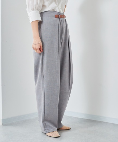 cepo(セポ)の「フロントベルト シャンブレータックパンツ(その他パンツ・レディース・パープル/グリーン/ネイビー・M/S)」の11枚目の写真