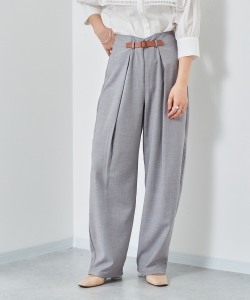 cepo(セポ)の「フロントベルト シャンブレータックパンツ(その他パンツ・レディース・パープル/グリーン/ネイビー・M/S)」の6枚目の写真