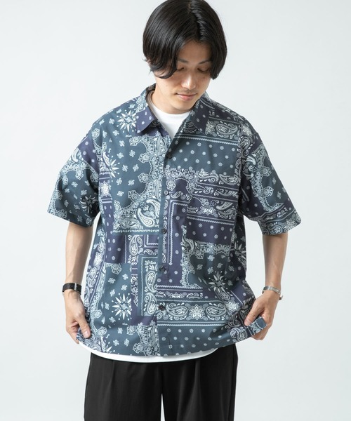 ITEMS URBANRESEARCH(アイテムズ アーバンリサーチ)の「【セットアップ着用可能】クレイジーペイズリー半袖シャツ(シャツ/ブラウス・メンズ・ブラック/ネイビー/ブラウン・MEDIUM/LARGE)」の22枚目の写真