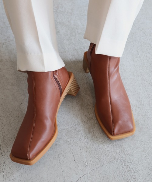 EVOL（イーボル）の「【EVOL】  ストレッチブーツ IR9585（ブーツ・レディース・ブラック/ベージュ/ブラウン・S/M/L）」の3枚目の写真