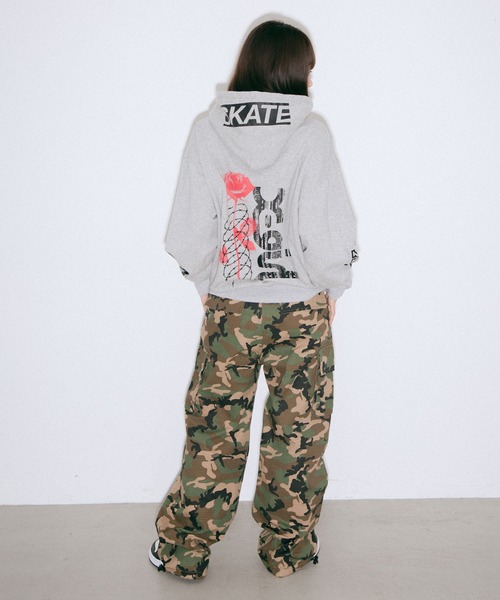 X-girl（エックスガール）の「T.P.S.W SWEAT HOODIE（パーカー・レディース・ブラック/アッシュ/ライトブルー/ベージュ・S/XL/L/M）」の20枚目の写真