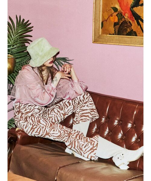 jouetie（ジュエティ）の「パイピングフレアパンツ（その他パンツ・レディース・アイボリー/ブラック/ブルー・MEDIUM）」の5枚目の写真