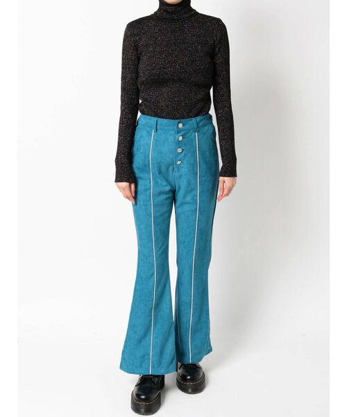 jouetie（ジュエティ）の「パイピングフレアパンツ（その他パンツ・レディース・アイボリー/ブラック/ブルー・MEDIUM）」の20枚目の写真