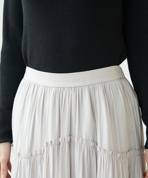 ROPE' PICNIC（ロペピクニック）の「ティアードフリルスカート（スカート・レディース・ライトグレー/カーキ/ライトグリーン・38）」の6枚目の写真