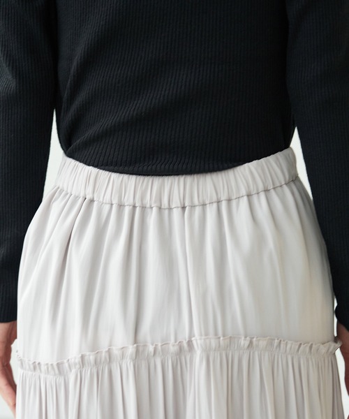 ROPE' PICNIC（ロペピクニック）の「ティアードフリルスカート（スカート・レディース・ライトグレー/カーキ/ライトグリーン・38）」の7枚目の写真
