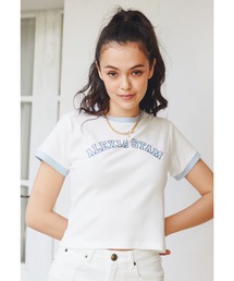 ALEXIA STAM | Front Arch Logo Ringer Tee/フリントアーチロゴリンガーティー(Tシャツ/カットソー)