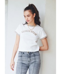 ALEXIA STAM | Front Arch Logo Ringer Tee/フリントアーチロゴリンガーティー(Tシャツ/カットソー)
