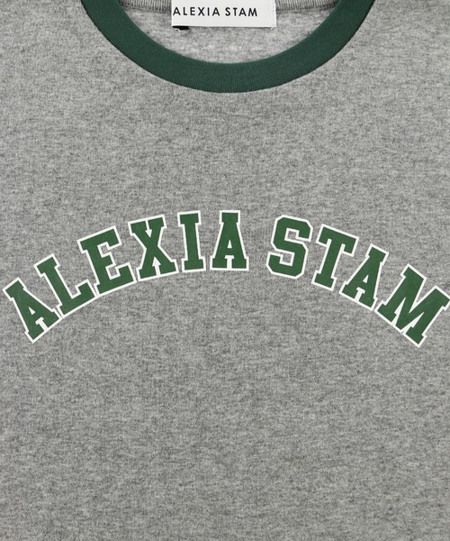 ALEXIA STAM アリシアスタン 裏起毛 刺繍ロゴ パーカー グレー ALEXIA STAM（アリシアスタン）｜パーカー（グレー系）一覧 - WEAR