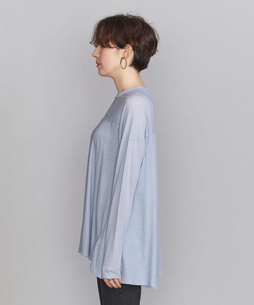 BEAUTY&YOUTH UNITED ARROWS（ビューティーアンドユースユナイテッドアローズ）の「BY シアー天竺ドルマンロングスリーブカットソー◆（Tシャツ/カットソー・レディース・ライトブルー/ダークブラウン/ナチュラル・FREE）」の10枚目の写真