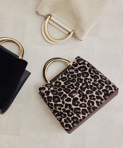 ROPE' PICNIC（ロペピクニック）の「Dメタルハンドル2層ミドルトート&ショルダーバッグ（ショルダーバッグ・レディース・ブラック/ダークブラウン/キナリ・FREE）」の3枚目の写真