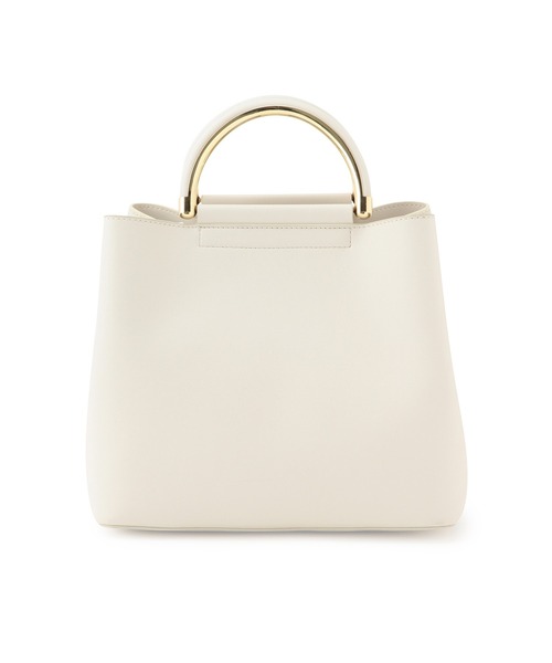 ROPE' PICNIC（ロペピクニック）の「Dメタルハンドル2層ミドルトート&ショルダーバッグ（ショルダーバッグ・レディース・ブラック/ダークブラウン/キナリ・FREE）」の5枚目の写真