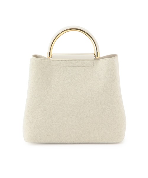 ROPE' PICNIC（ロペピクニック）の「Dメタルハンドル2層ミドルトート&ショルダーバッグ（ショルダーバッグ・レディース・ブラック/ダークブラウン/キナリ・FREE）」の12枚目の写真