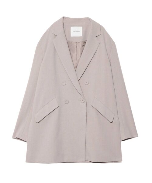 LAGUNAMOON(ラグナムーン)の「ダブルテーラードロングジャケット(テーラードジャケット・レディース・ライトグレー/ベージュ/その他1・FREE)」の14枚目の写真